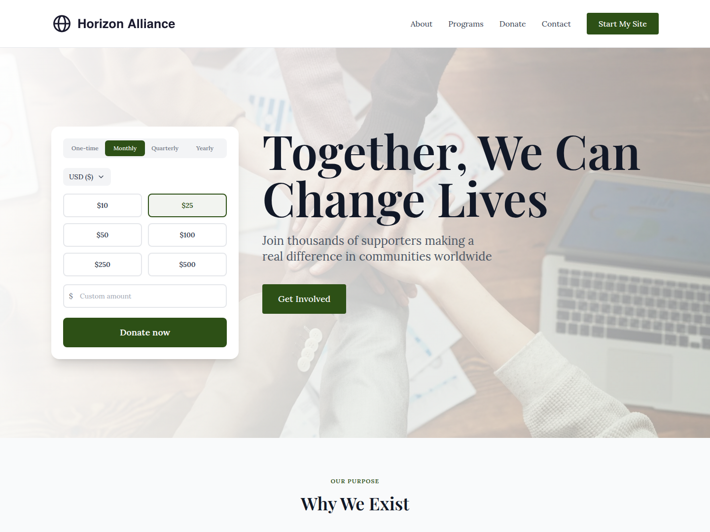 Hope Forward template preview